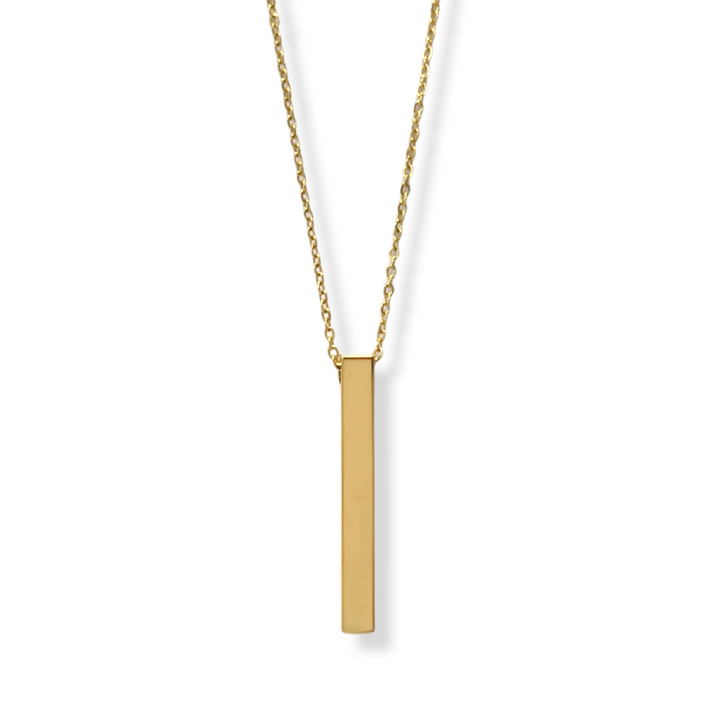 Lux Drop Bar Stainless Steel Pendant Necklace | SilverWorks