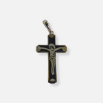 Silverworks Black Enemel with Jesus Cross Sign Charm - C5006